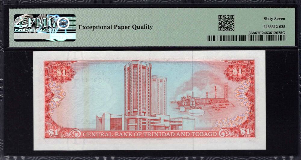 Trinidad and Tobago -  1 Dollar 1985 - Pick # 36b - PMG 67 EPQ