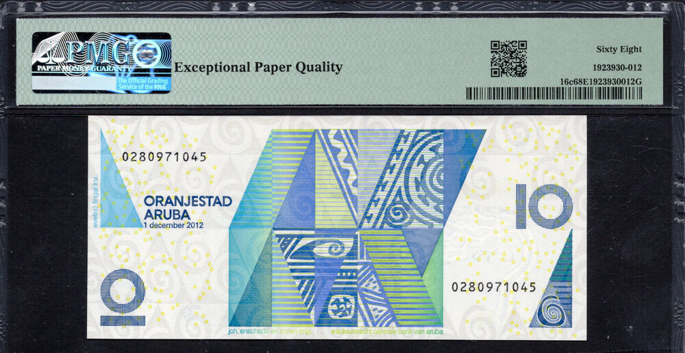 Aruba -  10 Florin 2012 - Pick # 16c - PMG 68 EPQ