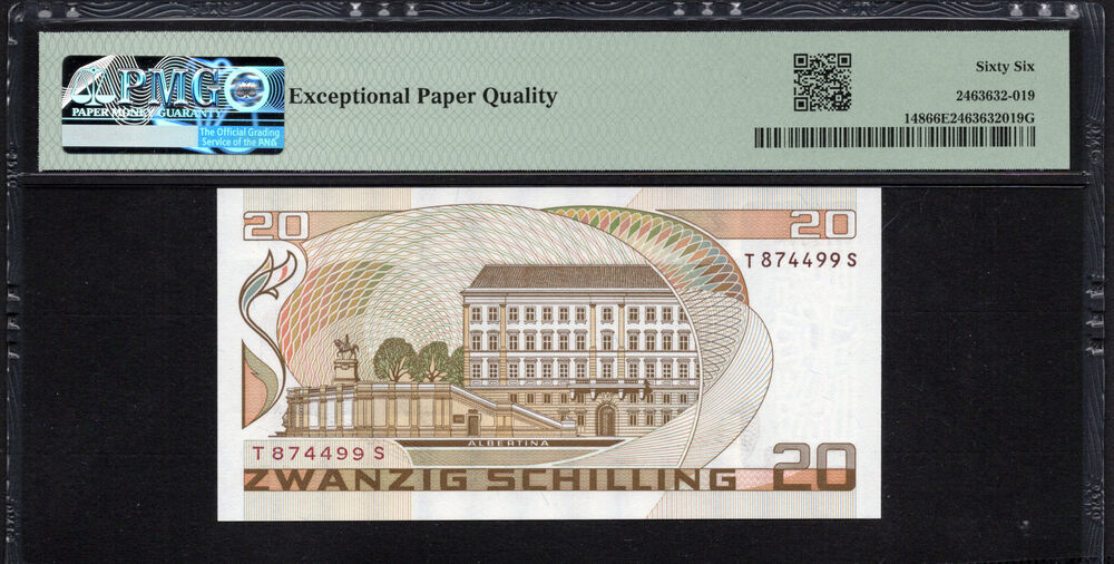 Austria -  20 Schilling 1986 - Pick # 148 - PMG 66 EPQ