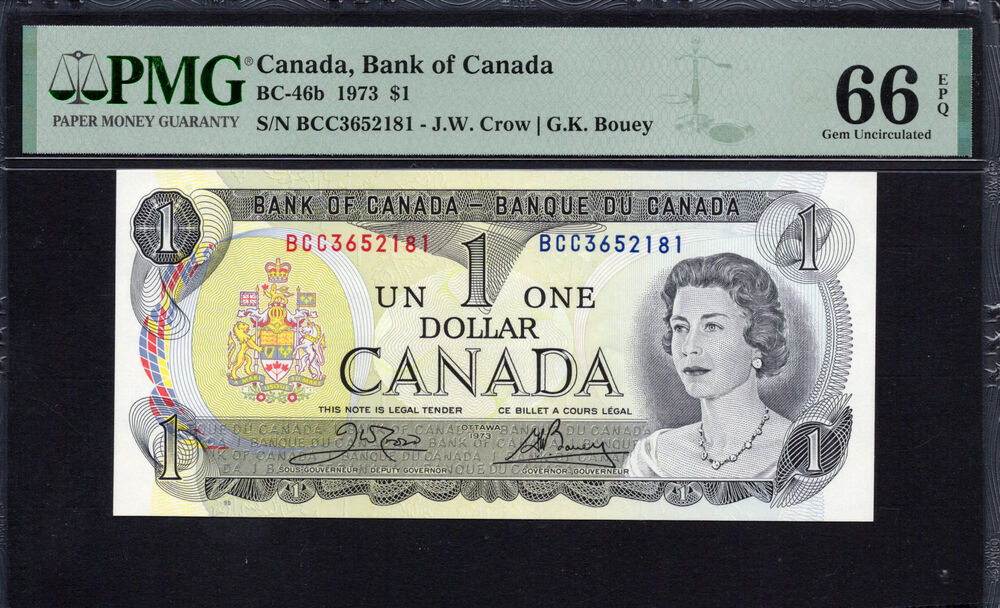 Canada -  1 dollar 1973 - Pick # 46b - PMG 66 EPQ