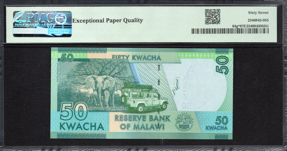 Malawi -  50 Kwacha 2020 - Pick # 64g* - PMG 67 EPQ