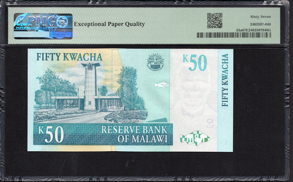 Malawi -  50 Kwacha 2005 - Pick # 53a - PMG 67 EPQ
