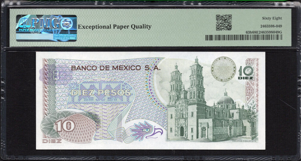 Mexico -  10 Pesos 1975 - Pick # 63h - PMG 68 EPQ