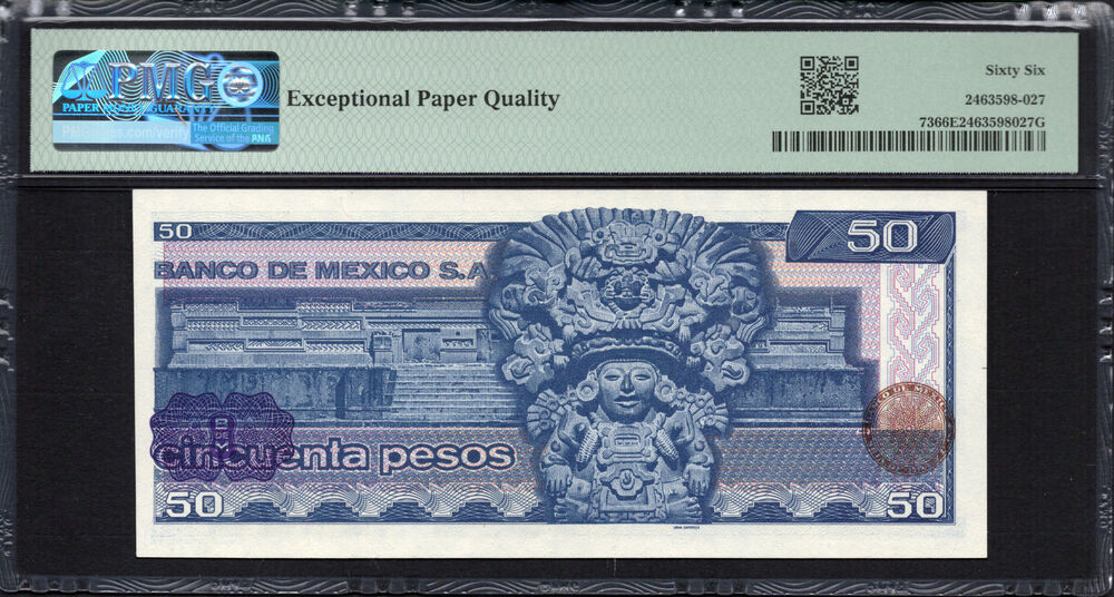 Mexico -  50 Pesos 1981 - Pick # 73 - PMG 66 EPQ