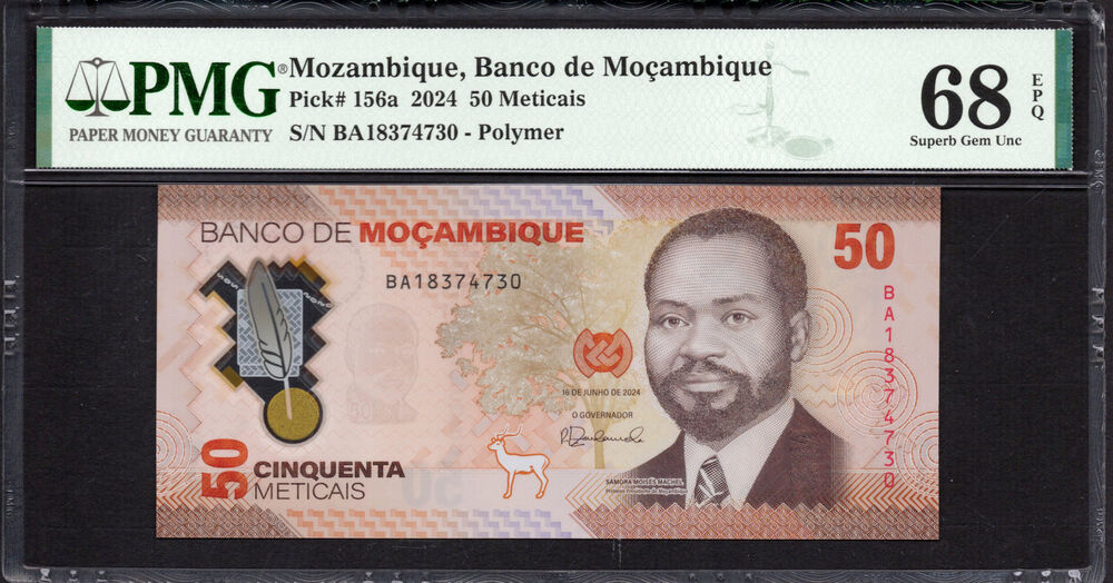 Mozambique -  50 Meticais 2024 - Pick # 156a - PMG 68 EPQ