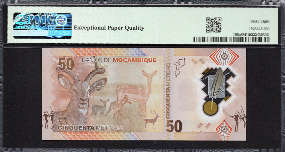 Mozambique -  50 Meticais 2024 - Pick # 156a - PMG 68 EPQ