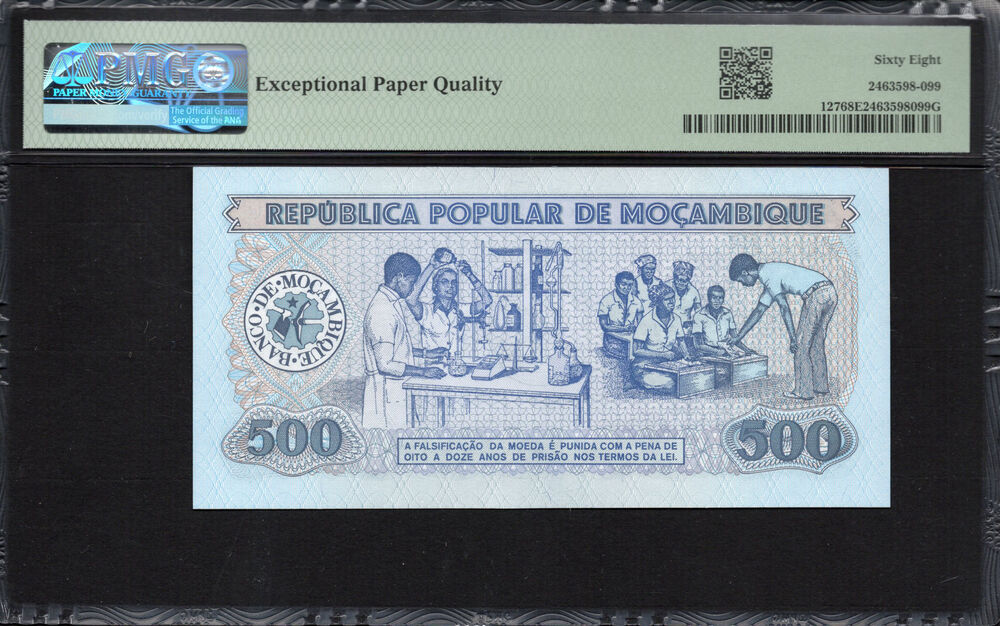 Mozambique -  500 Meticais 1980 - Pick # 127 - PMG 68 EPQ
