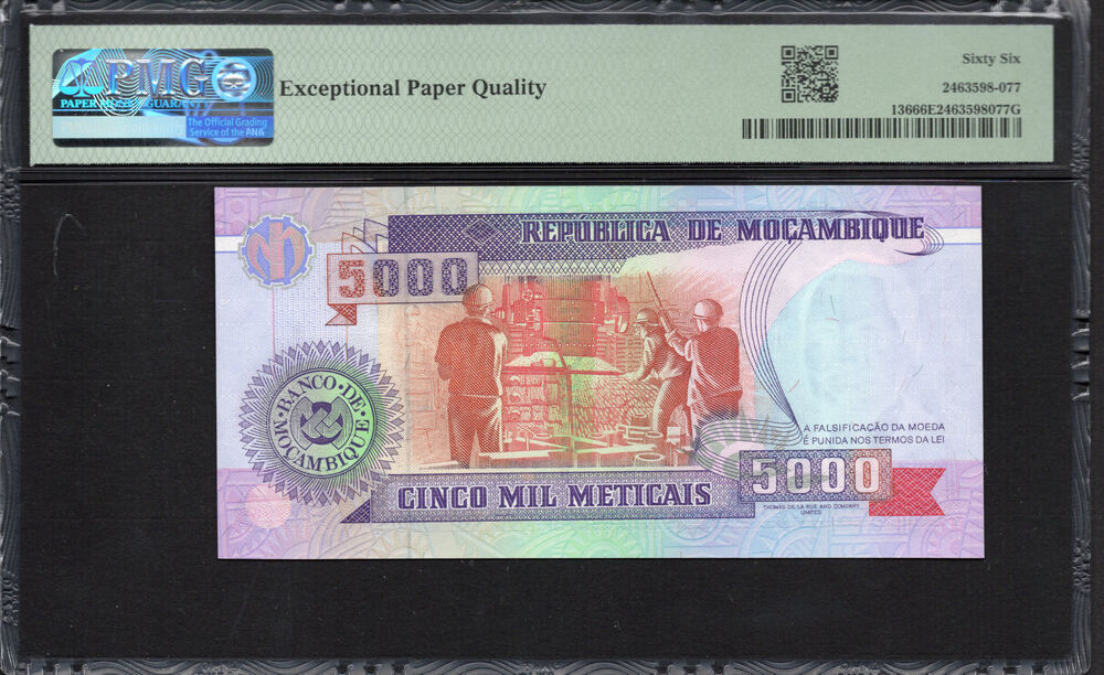Mozambique -  5000 Meticais 1991 - Pick # 136 - PMG 66 EPQ