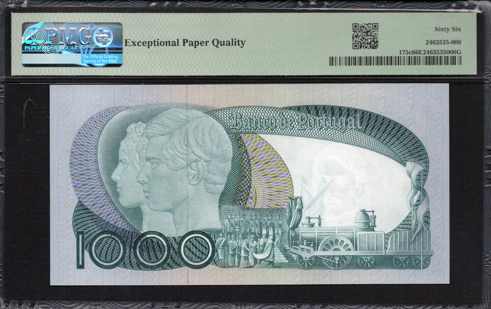 Portugal -  1000 Escudos 1981 - Pick # 175c - PMG 66 EPQ