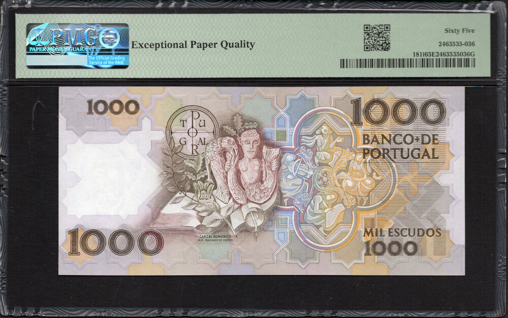 Portugal -  1000 Escudos 1992 - Pick # 181i - PMG 65 EPQ