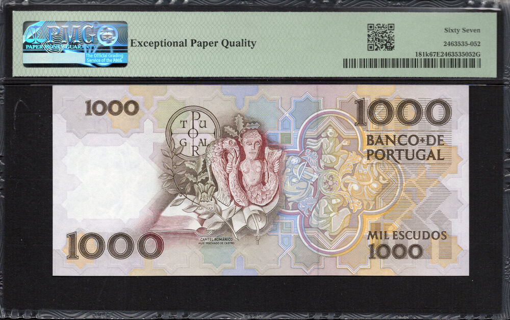 Portugal -  1000 Escudos 1994 - Pick # 181k - PMG 67 EPQ