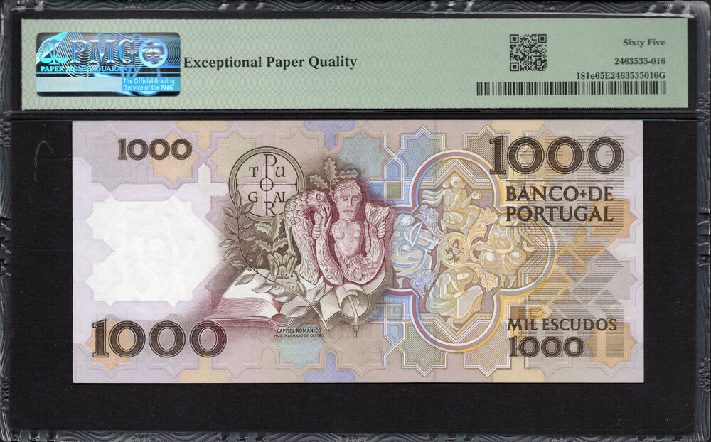 Portugal -  1000 Escudos 1988 - Pick # 181e - PMG 65 EPQ