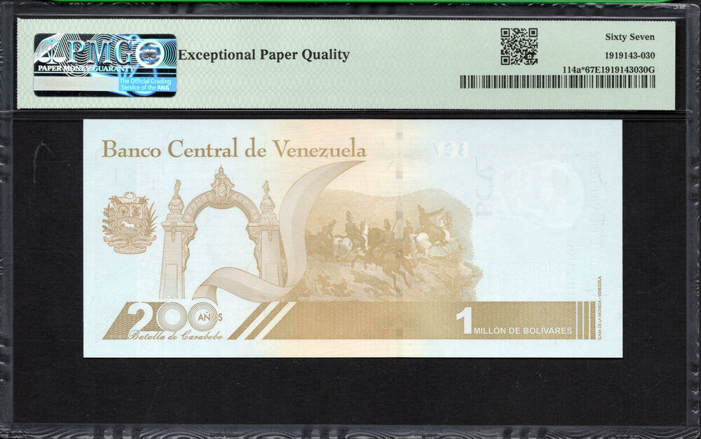 Venezuela -  1.000.000 Bolívares 2020 - Pick # 114a* - PMG 67 EPQ
