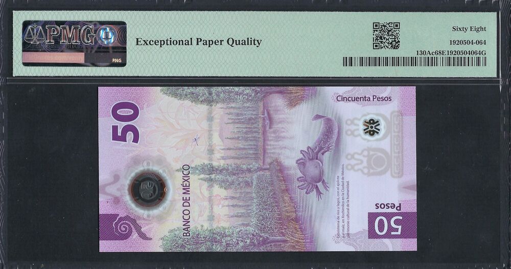 Mexico -  50 Pesos 2023 - Pick # 130Ac - PMG 68 EPQ