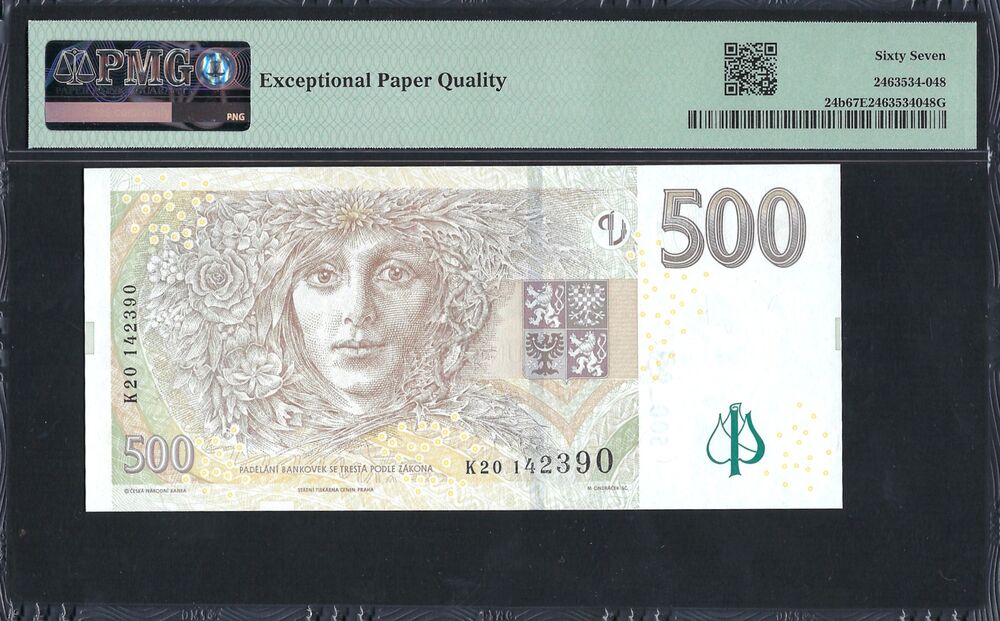 Czech Republic -  500 Korun 2009 - Pick # 24b - PMG 67 EPQ