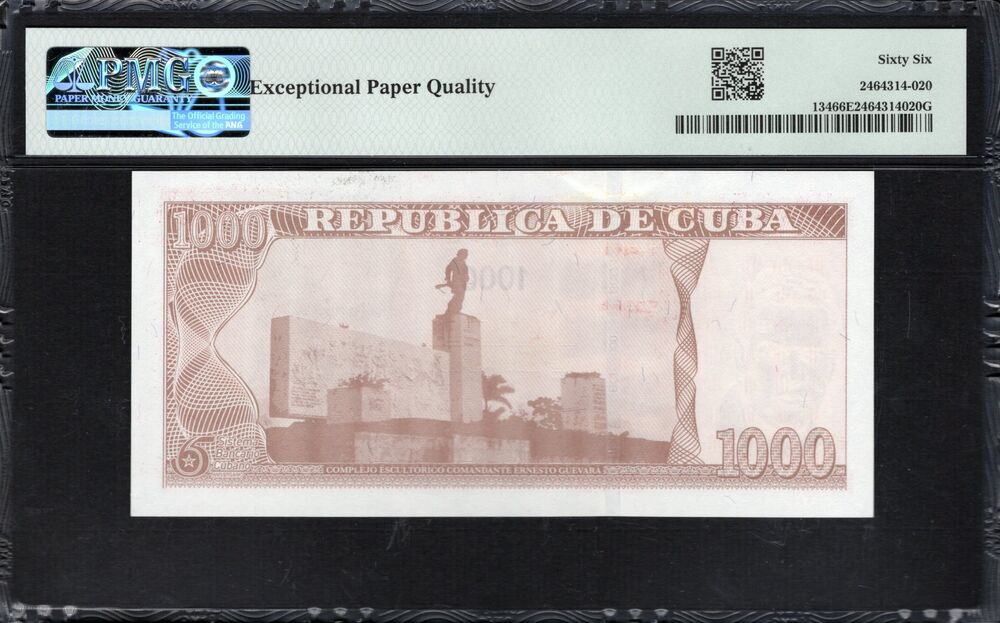 Cuba -  1000 Pesos 2025 - Pick # 134 - PMG 66 EPQ