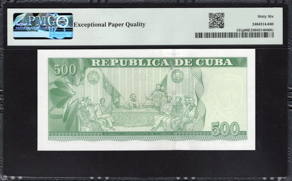 Cuba -  500 Pesos 2024 - Pick # 131g - PMG 66 EPQ