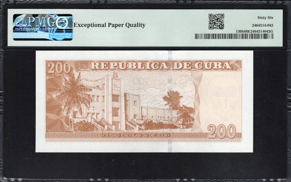 Cuba -  200 Pesos 2024 - Pick # 130h - PMG 66 EPQ