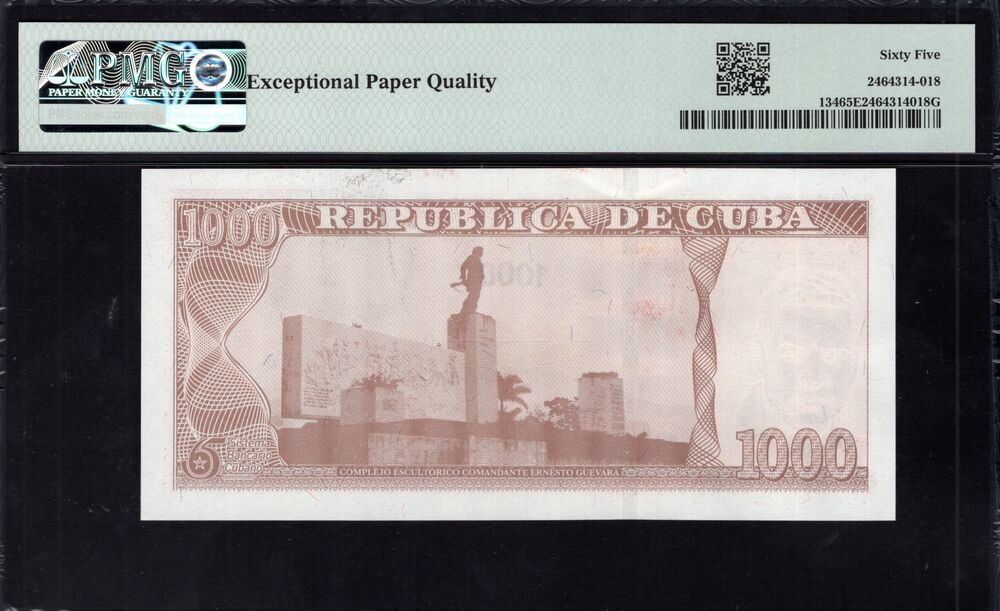 Cuba -  1000 Pesos 2025 - Pick # 134 - COMMEMORATIVE - PMG 65 EPQ