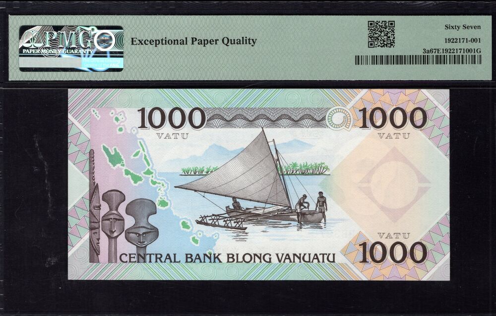 Vanuatu -  1000 Vatu 1982 - Pick # 3a - PMG 67 EPQ