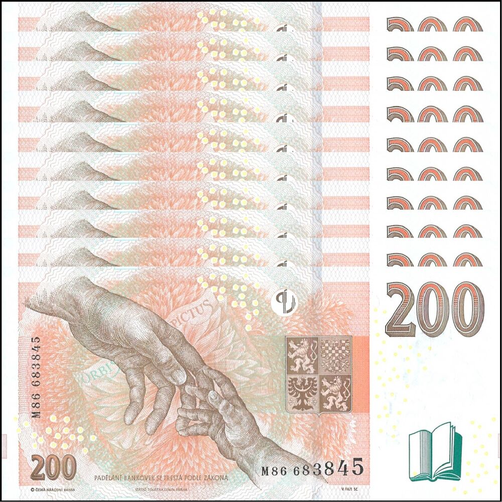 Czech Republic -  200 Korun 2018 - Pick # 19f - Set 10 PCS