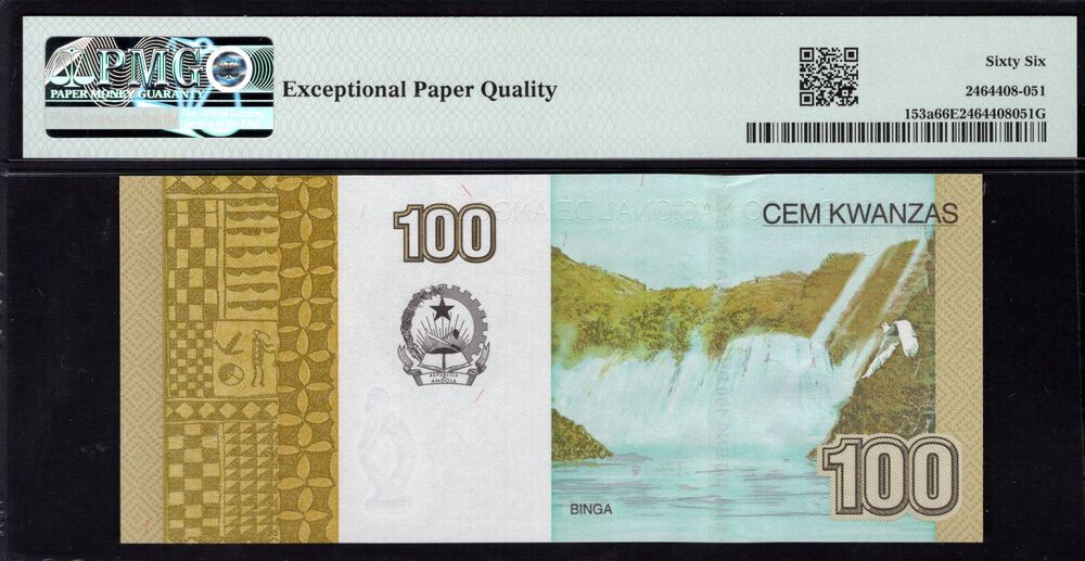 Angola -  100 Kwanzas 2012 - Pick # 153a - PMG 66 EPQ
