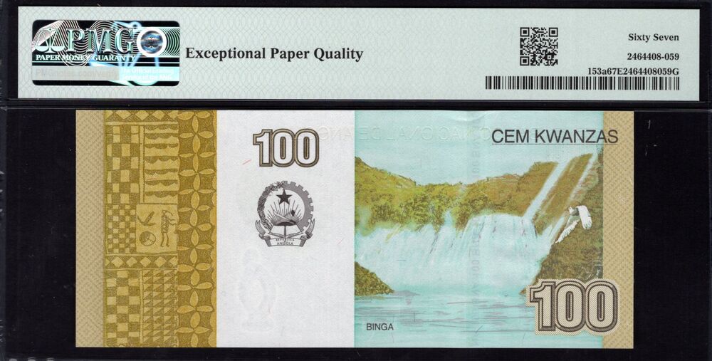Angola -  100 Kwanzas 2012 - Pick # 153a - PMG 67 EPQ