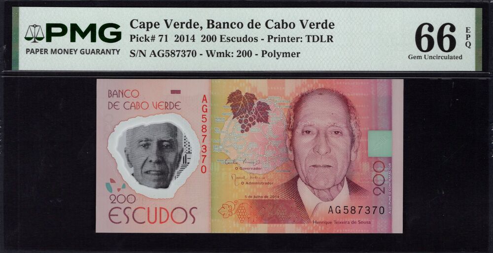 Cape Verde -  200 Escudos 2014 - Pick # 71 - PMG 66 EPQ