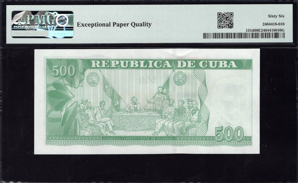 Cuba -  500 Pesos 2021 - Pick # 131d - PMG 66 EPQ