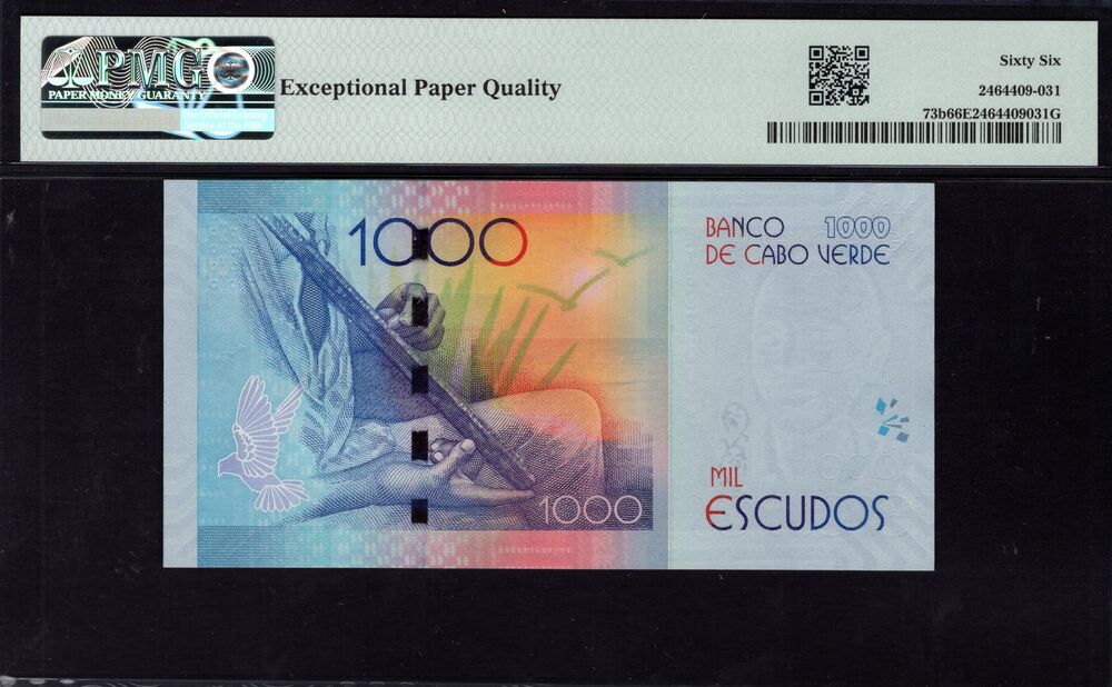 Cape Verde -  1000 Escudos 2024 - Pick # 73b - PMG 66 EPQ