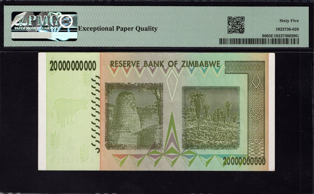 Zimbabwe - 20 Billion Dollars 2008 - Pick # 86 - PMG 65 EPQ