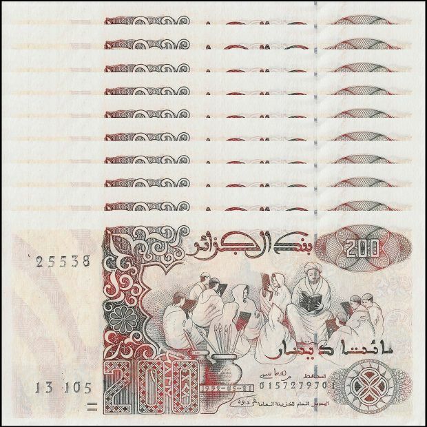 Algeria -  200 Dinars 1992 - Pick # 138 - Set 10 PCS