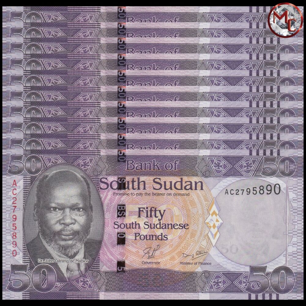 South Sudan - 50 Pounds 2011 - Pick 9 - Set 10 PCS