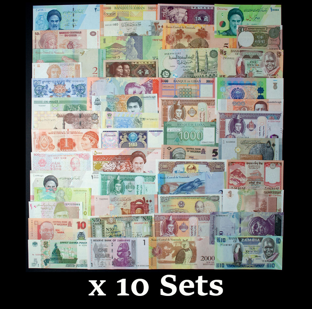 World - 50 different banknotes / B50D - Set 10 PCS
