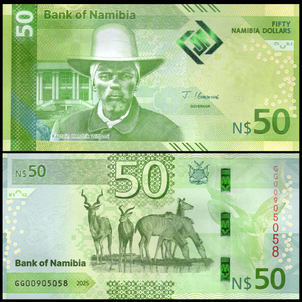 Namibia -  50 Dollars 2025 - Pick # NEW - Set 10 PCS