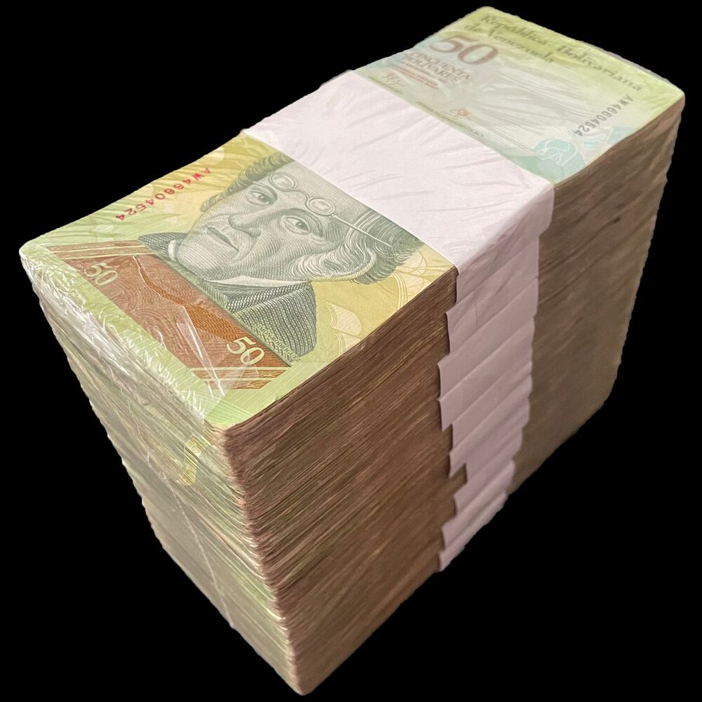 Venezuela - 50 Bolivares 2007/2017 - Pick- 92 / B362 - Brick 1000 PCS - USED (F, VF, XF)