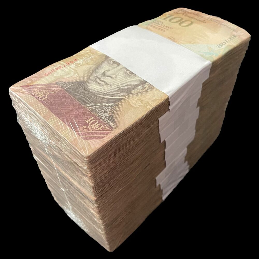 Venezuela - 100 Bolivares 2007/2017 - Pick- 93 / B363 - Brick 1000 PCS - USED (F, VF, XF)