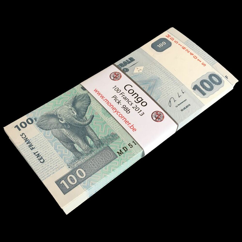 Congo - 100 Francs 2013 - Pick- 98b - Bundle 100 PCS