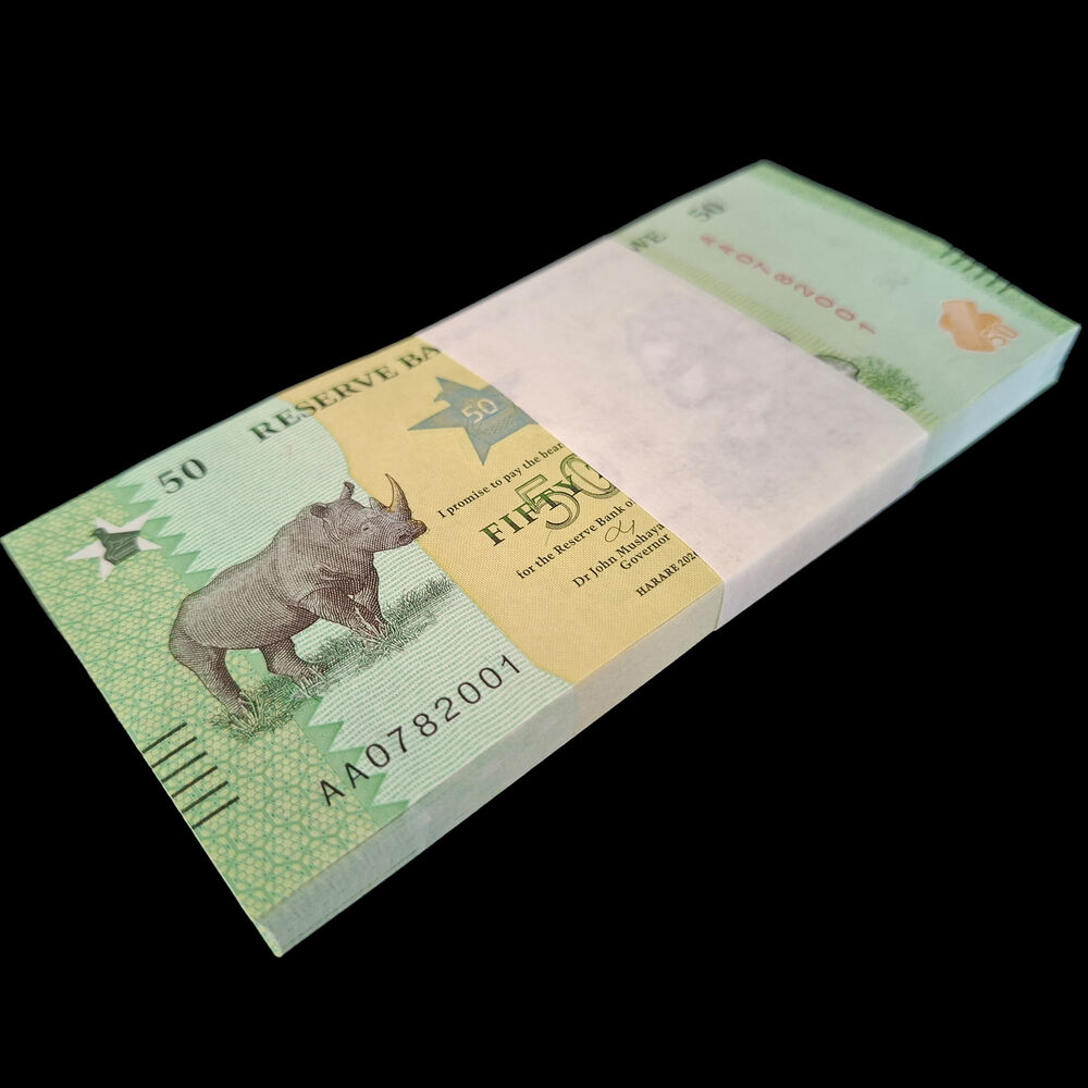 Zimbabwe -  50 Zig 2026 - Pick # NEW - Bundle 100 PCS