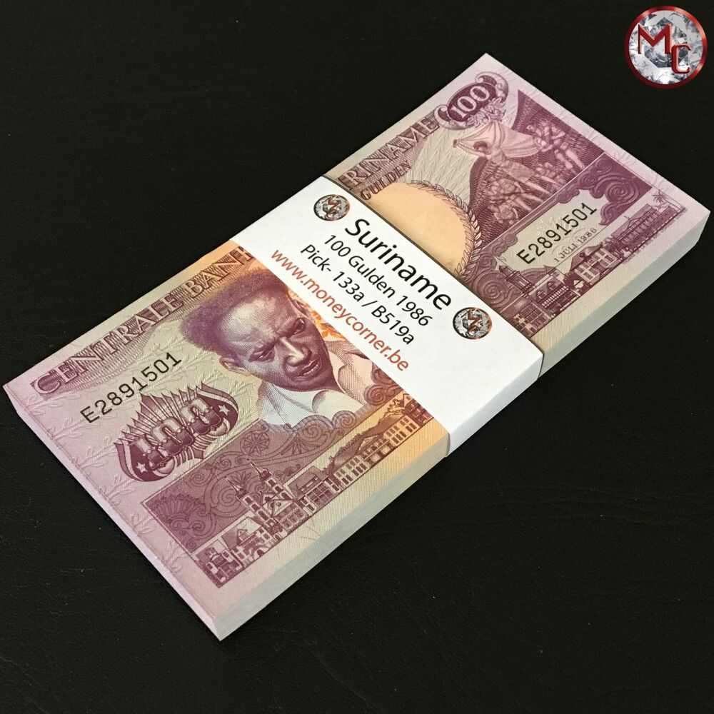 Suriname - 100 Gulden 1986 - Pick- 133a / B519a - Bundle 100 PCS - 