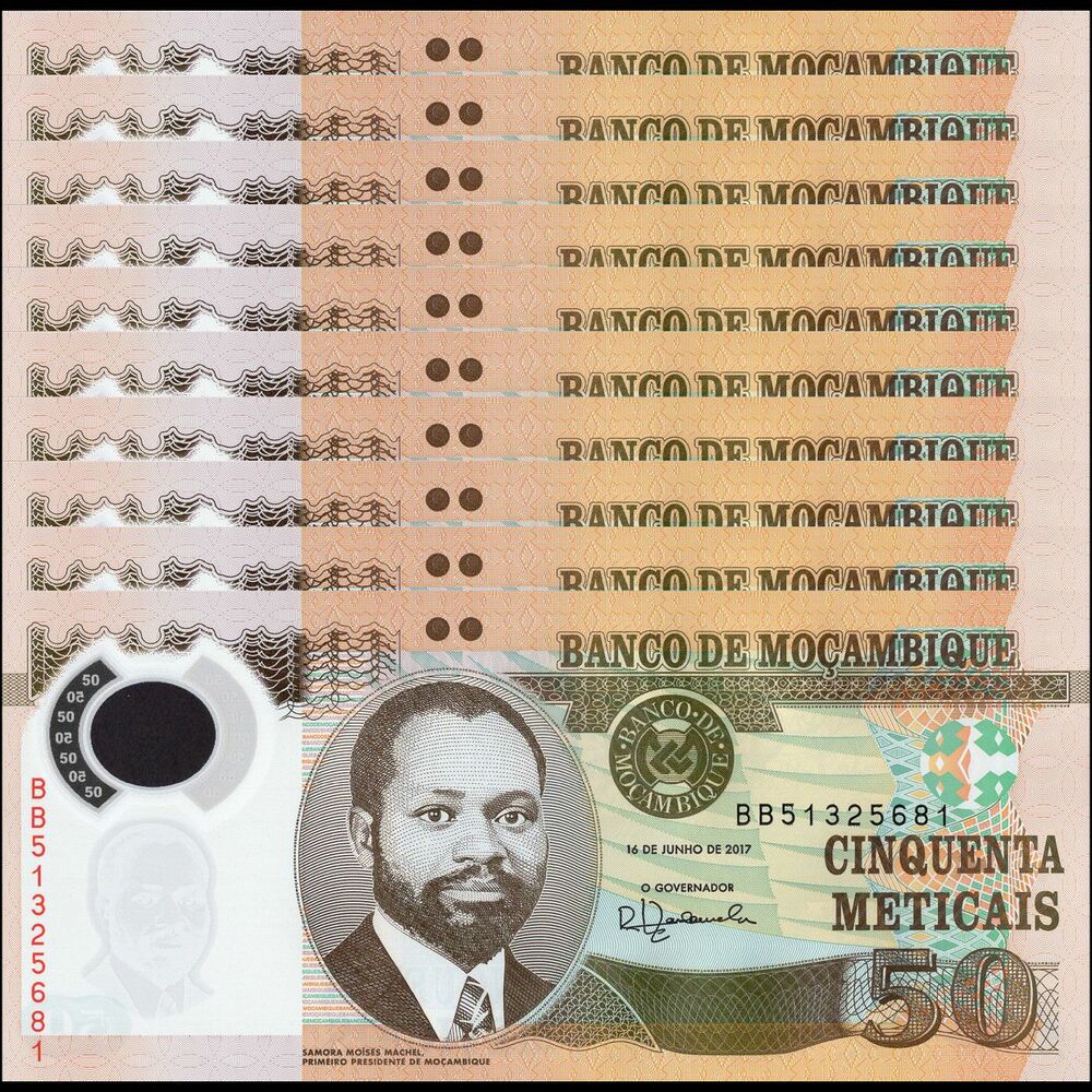 Mozambique - 50 Meticais 2017 - Pick- 150b / B235b - Set 10 PCS