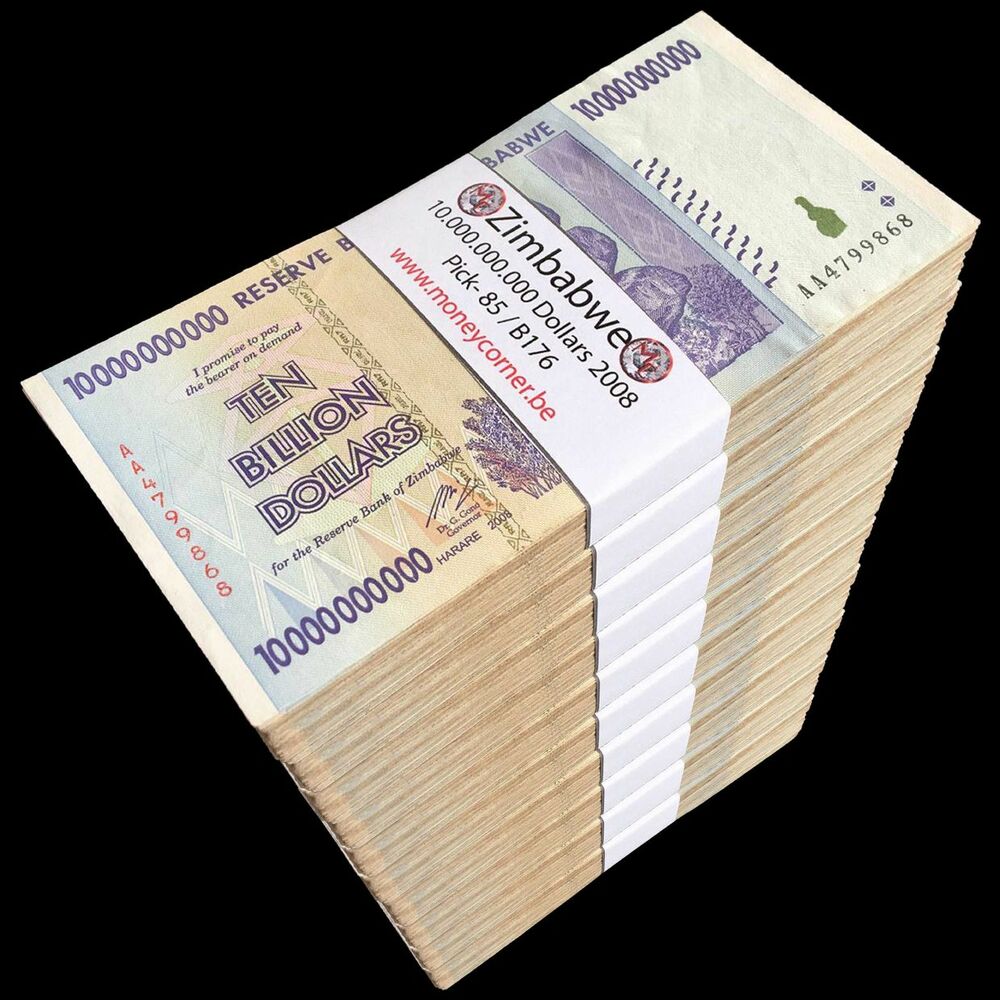 Zimbabwe - 10.000.000.000 Dollars 2008 - Pick- 85 / B176 - Brick 1000 PCS - USED (F, VF, XF) - Brick 1000 PCS
