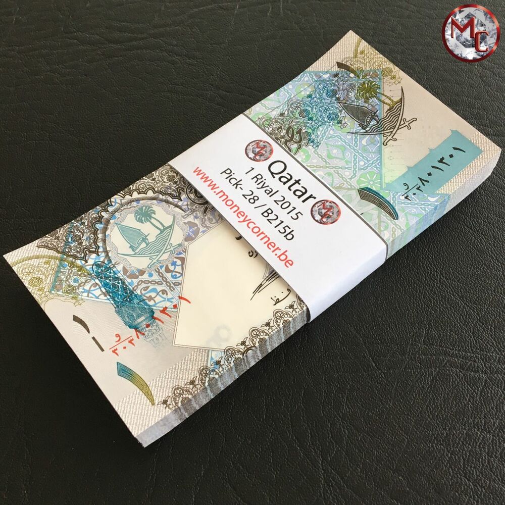 Qatar - 1 Riyal 2015 - Pick- 28 / B215b - Bundle 100 PCS