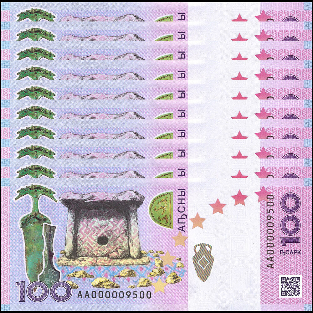 Abkhazia - 100 Apsar 2024 - Pick- NEW / B104a - COMMEMORATIVE - Set 10 PCS