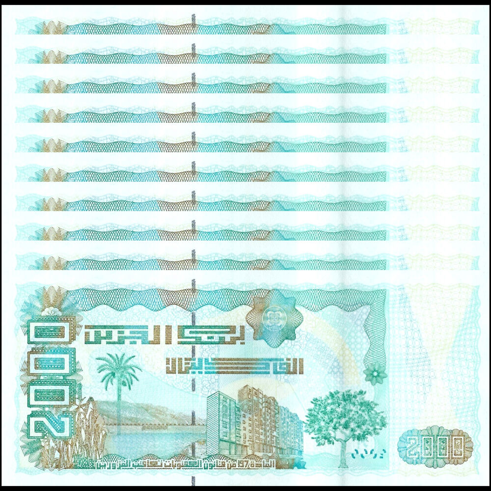 Algeria - 2000 Dinars 2011 - Pick # 144a  - Set 10 PCS