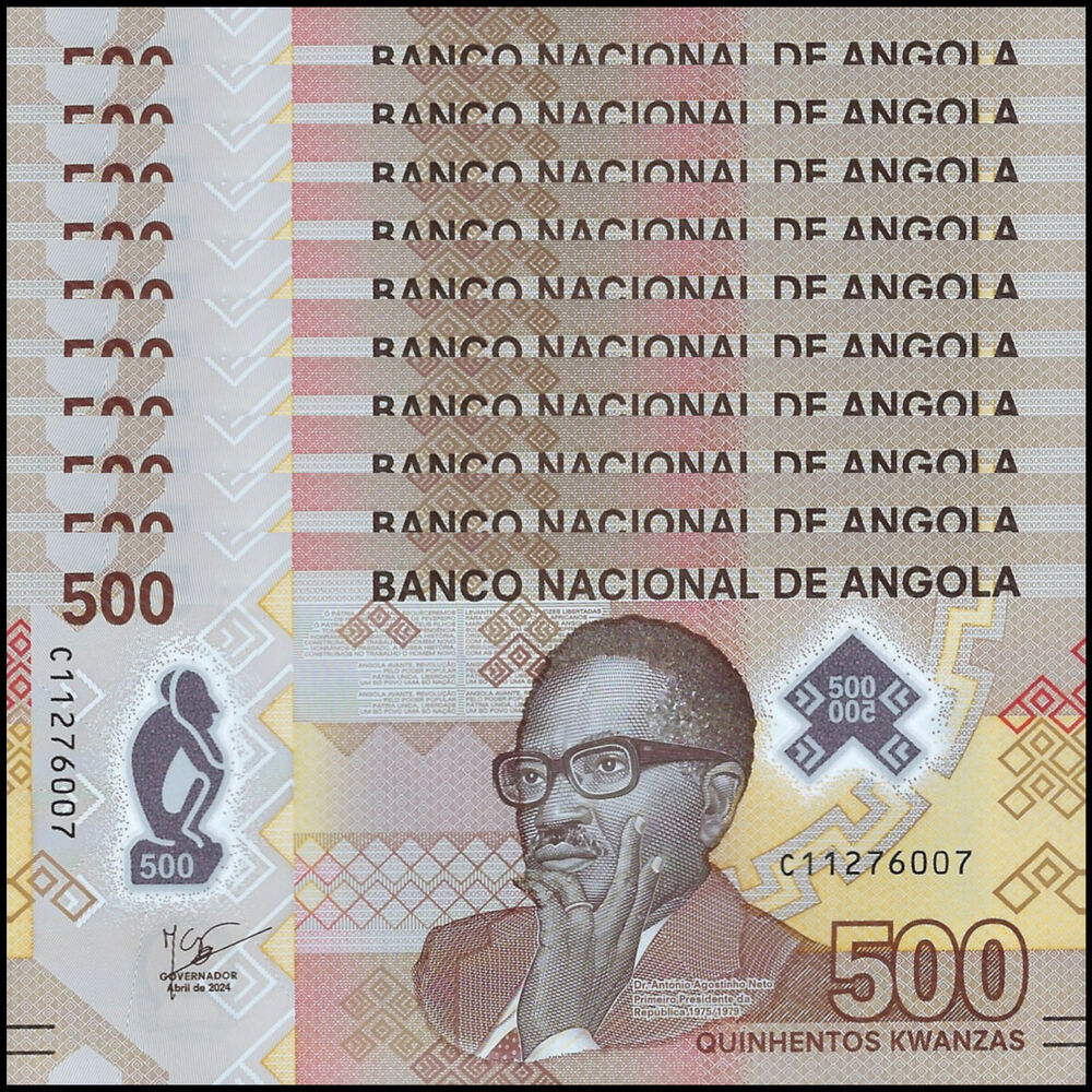Angola - 500 Kwanzas 2024 - Pick # 161b - Set 10 PCS