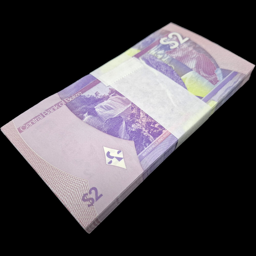 Belize -  2 Dollars 2025 - Pick # NEW - Bundle 100 PCS