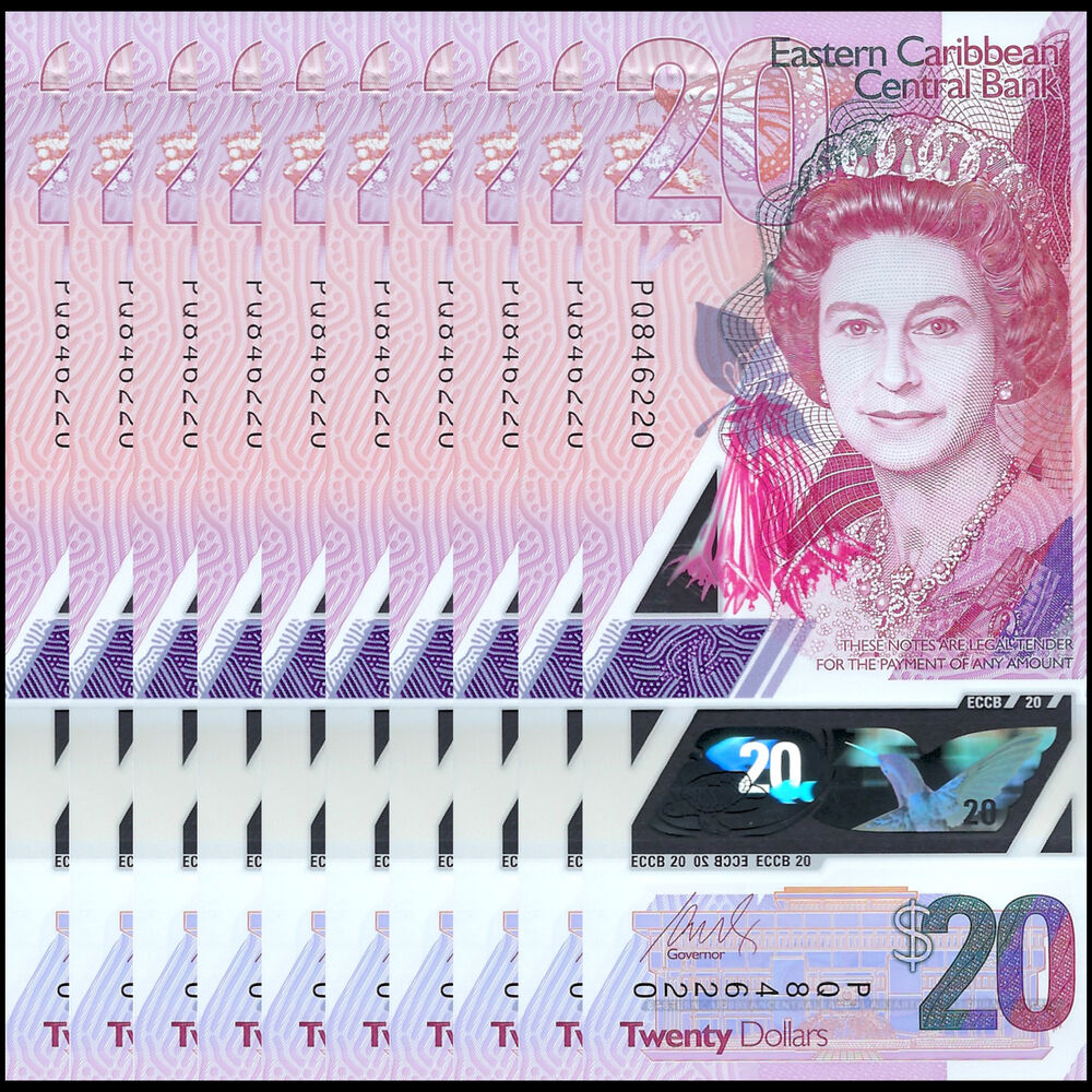 East Caribbean States - 20 Dollars 2019 - Pick # 57 - Set 10 PCS