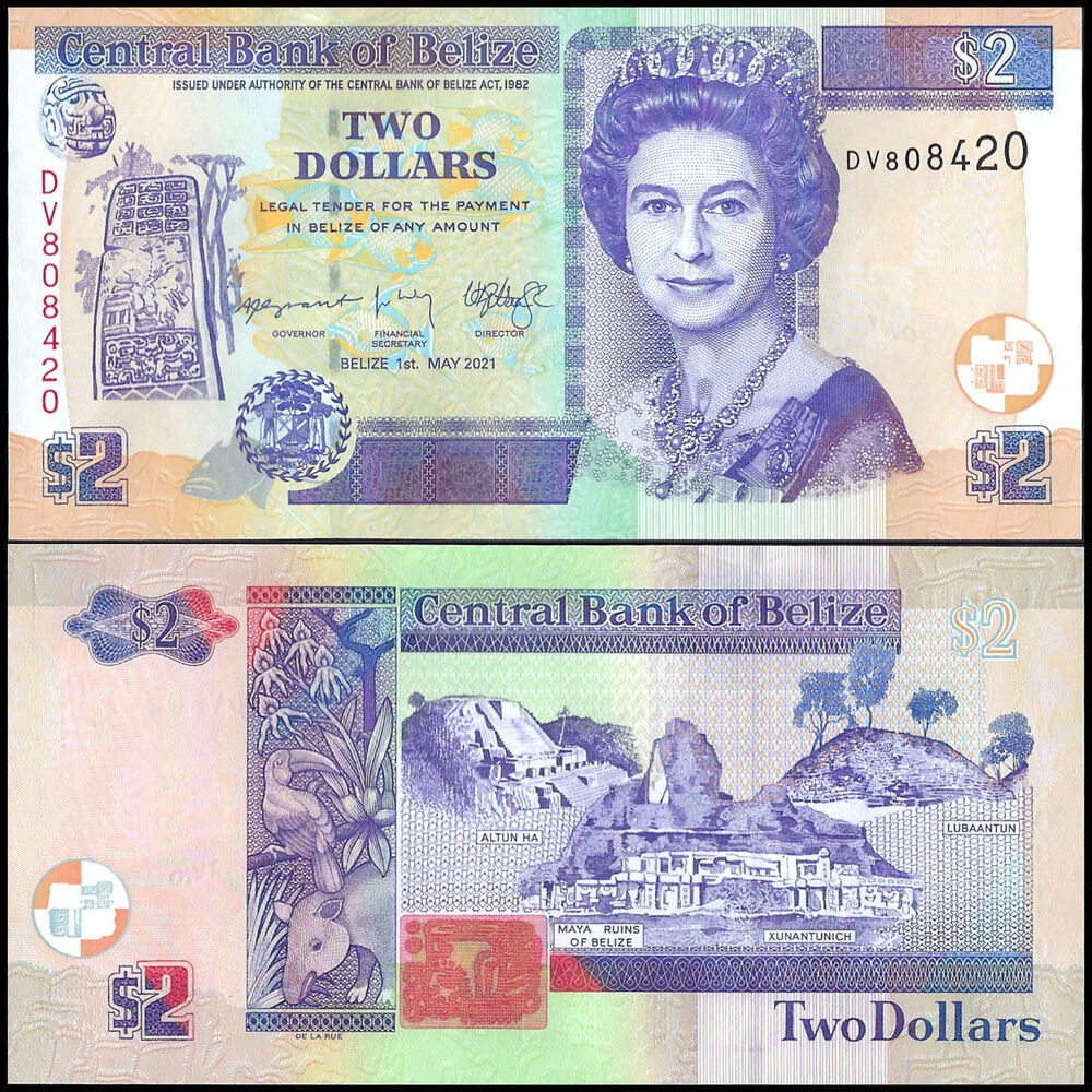 Belize - 2 Dollars 2021 - Pick- 66g / B324g - Set 10 PCS