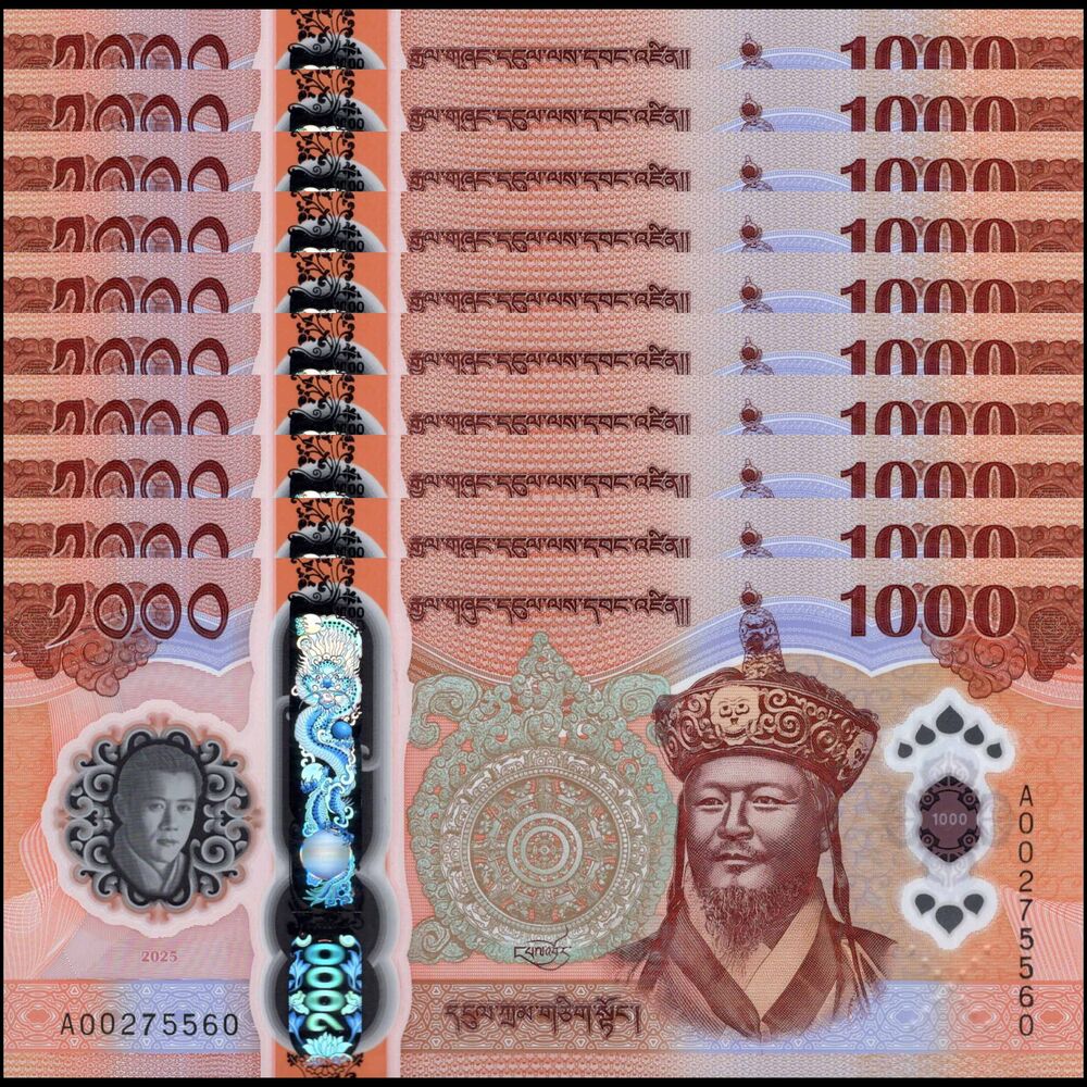 Bhutan -  1000 Ngultrum 2026 - Pick # NEW - COMMEMORATIVE - Set 10 PCS
